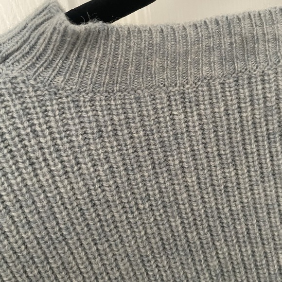 A.P.C. Rue Madame Paris APC Women's Crew Knit Sweater 100% Camel Wool XL Blue - Picture 7 of 7